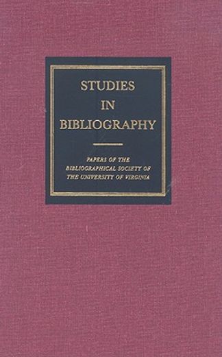 studies in bibliography,2005-2006