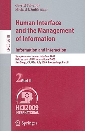 human interface and the management of information. information and interaction (en Inglés)
