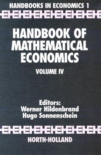 handbook of mathematical economics