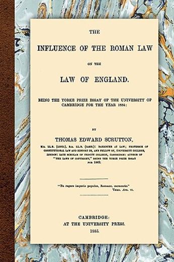 the influence of the roman law on the law of england