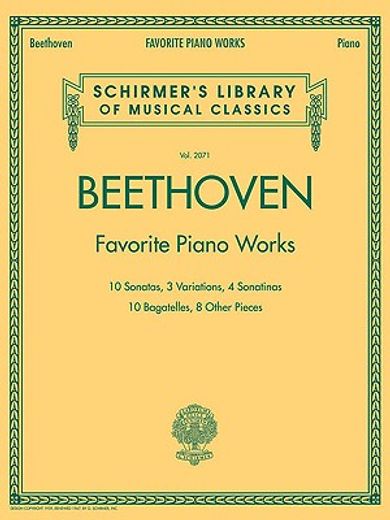 beethoven,favorite piano works (en Inglés)