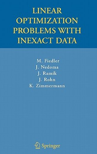 linear optimization problems with inexact data