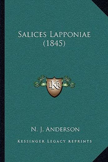 salices lapponiae (1845)