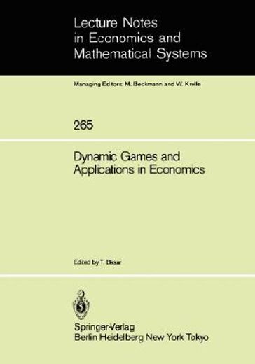 dynamic games and applications in economics (en Inglés)