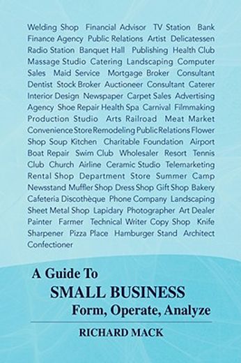 guide to small business form, operate, analyze