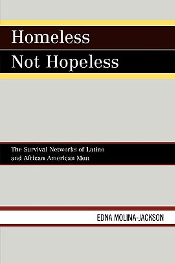 homeless not hopeless,the survival networks of latino and african american men