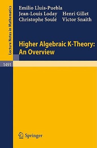 higher algebraic k-theory: an overview (en Inglés)