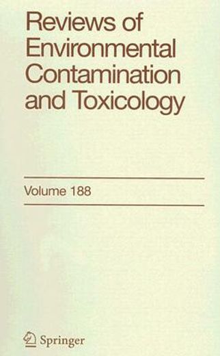 reviews of environmental contamination and toxicology 188 (en Inglés)