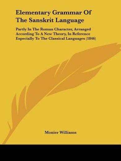 elementary grammar of the sanskrit langu