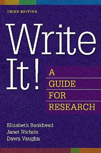 write it!,a guide for research