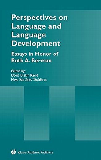 perspectives on language and language development (en Inglés)