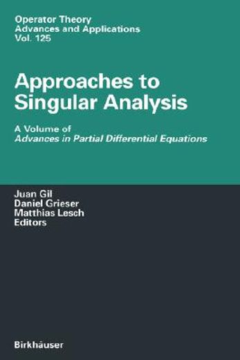 approaches to singular analysis (en Inglés)