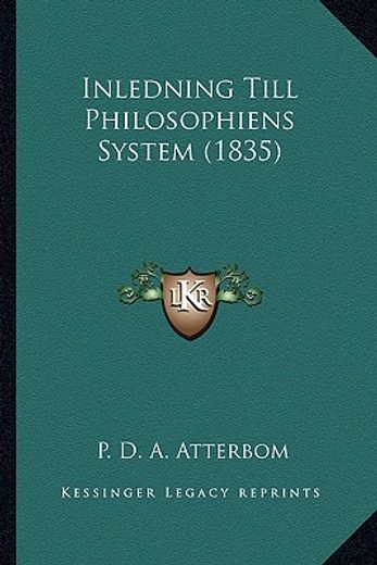 inledning till philosophiens system (1835)