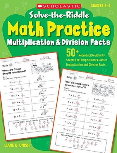 solve-the-riddle math practice,multiplication & division facts (en Inglés)