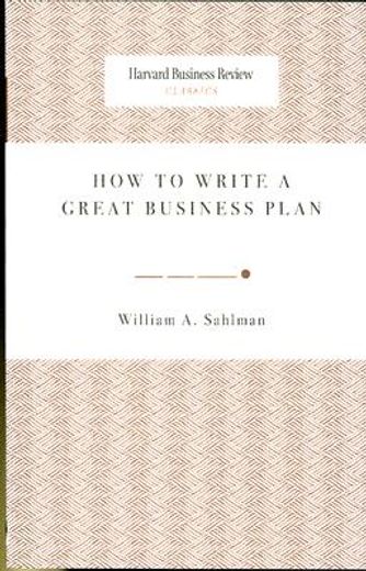 How to Write a Great Business Plan (in English)