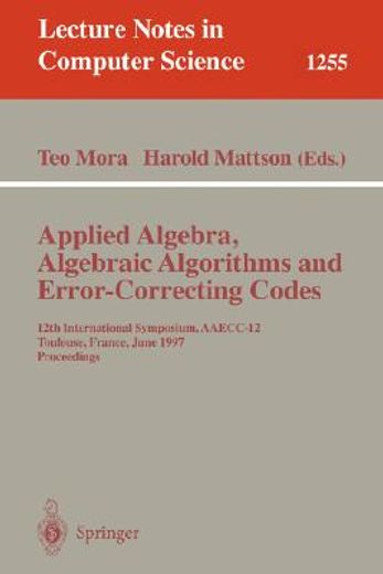 applied algebra, algebraic algorithms and error-correcting codes (in English)