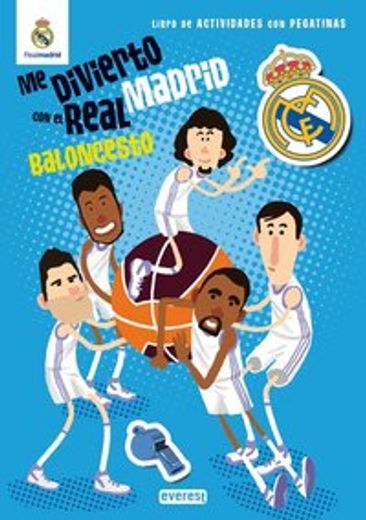 me divierto con el real madrid: baloncesto. libro de actividades con pegatinas (in Spanish)