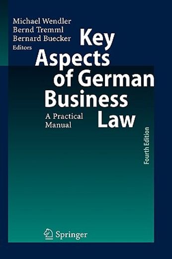 key aspects of german business law,a practical manual