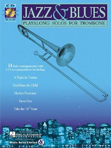 jazz and blues,play-along solos for trombone (in English)