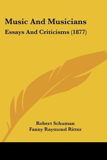 music and musicians,essays and criticisms