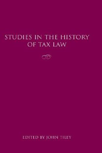 studies in the history of tax law