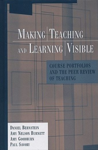 making teaching and learning visible,course portfolios and the peer review of teaching (en Inglés)