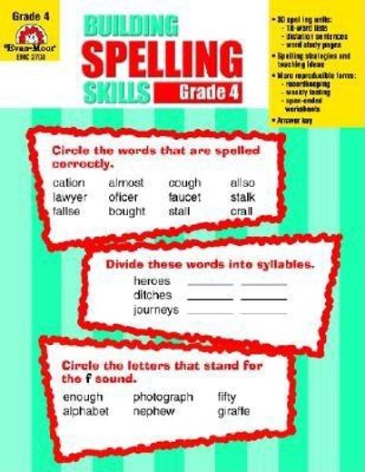 building spelling skills,grade 4 (en Inglés)