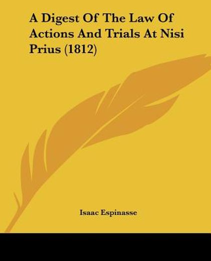 a digest of the law of actions and trial