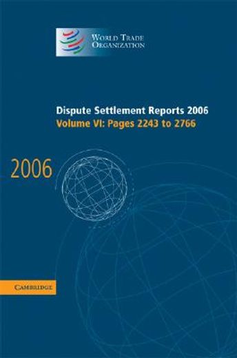 dispute settlement reports 2006,pages 2243 - 2766