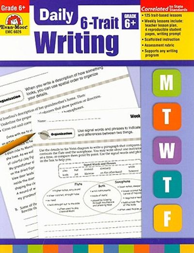 daily 6-trait writing, grade 6+ (en Inglés)