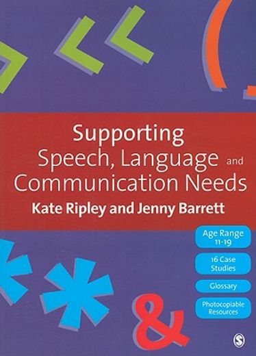 supporting speech, language and communication needs,working with students aged 11 to 19