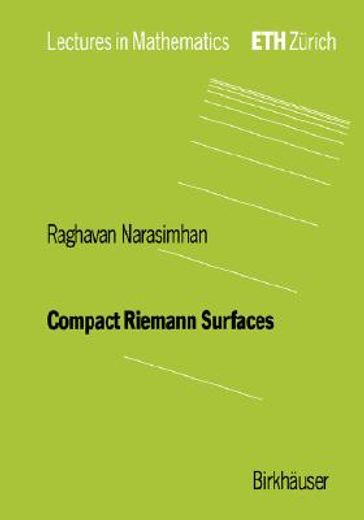 compact riemann surfaces (en Inglés)