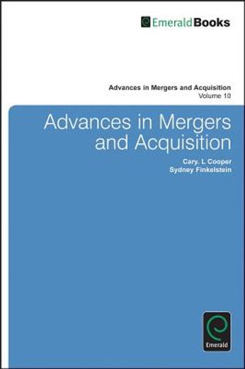 advances in mergers and acquisitions