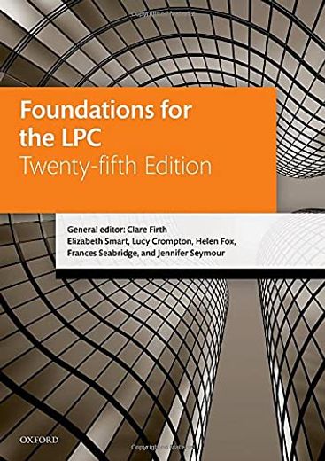 Foundations for the lpc (Legal Practice Course Manuals) (in English)