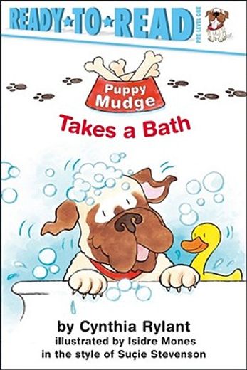 puppy mudge takes a bath