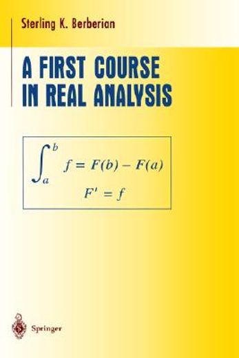a first course in real analysis (en Inglés)