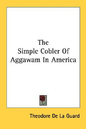 the simple cobler of aggawam in america