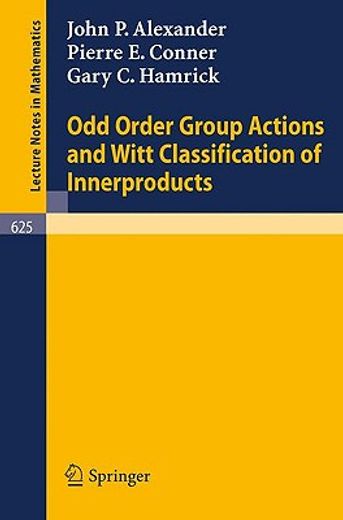 odd order group actions and witt classification of innerproducts (in English)