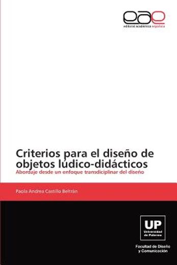 criterios para el dise o de objetos l dico-did cticos (in Spanish)