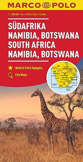 South Africa, Namibia & Botswana Marco Polo map (in German)