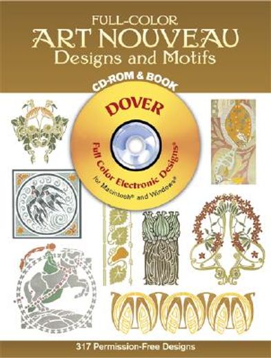 full-color art nouveau designs and motifs,300 differenct permission-free designs