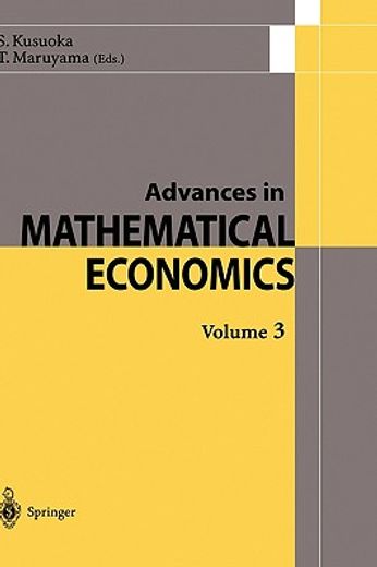 advances in mathematical economics / volume 3 (en Inglés)