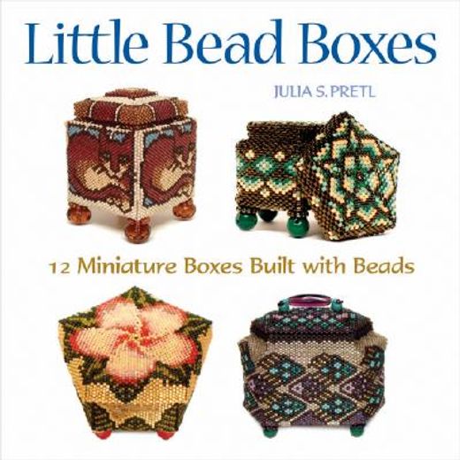 little bead boxes,12 miniature containers built with beads