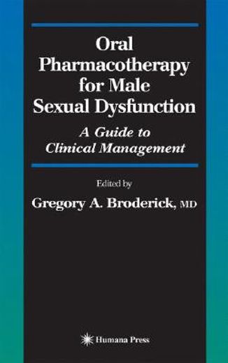 oral pharmacotherapy for male sexual dysfunction