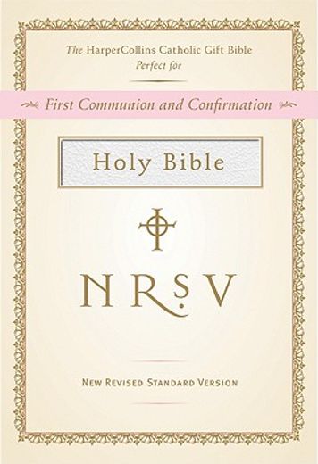 holy bible,new revised standard version, white, harpercollins catholic gift bible