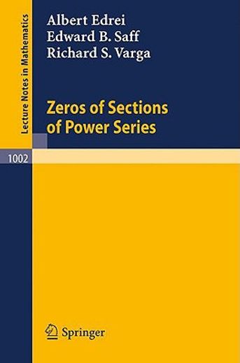 zeros of sections of power series (en Inglés)
