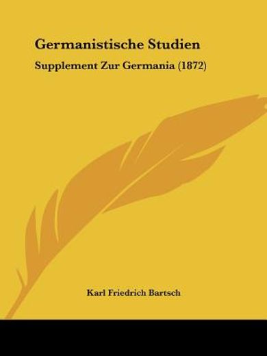 germanistische studien: supplement zur g