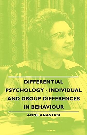 differential psychology,individual and group differences in behaviour (en Inglés)