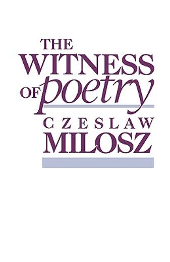 witness of poetry (en Inglés)