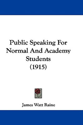 public speaking for normal and academy students
